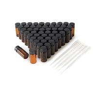 BKMAMLAB 10ml Amber Small Glass Vials 50pcs with Screw Caps(50pcs)