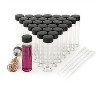 BKMAMLAB 40ml Clear Small Glass Vials 30pcs with Screw Caps(30pcs)