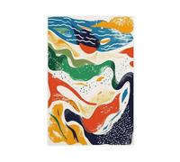 BKNSLJH Abstract Ocean Waves Art Print_ Nautical Decor in Matisse Style Canvas Poster Bedroom Decor Landscape Office Room Decor Gift 20x30inch(50x75cm)