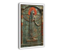 BKNSLJH Cleopatra Performs A Ritual Under The Sun Disc Aten Canvas Poster Bedroom Decor Landscape Office Room Decor Gift 08x12inch(20x30cm)