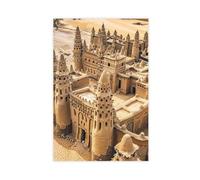 BKNSLJH Djenne Mud Mosque Art Prints, Intricate Architecture And Cultural Significance Canvas Poster Bedroom Decor Landscape Office Room Decor Gift 08x12inch(20x30cm)