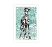 BKNSLJH Greyhound - Moriz Jung Classic Art, Reproduction Print, Retro Poster Canvas Poster Wall Art Decor Print Picture Paintings Decoration 20x30inch(50x75cm)