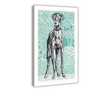 BKNSLJH Greyhound - Moriz Jung Classic Art, Reproduction Print, Retro Poster Canvas Poster Wall Art Decor Print Picture Paintings Decoration 20x30inch(50x75cm)