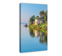 BKNSLJH Lake Victoria, Vast Freshwater Lake, Sunrise over Water Canvas Poster Wall Art Decor Print Picture Paintings Decoration 16x24inch(40x60cm)