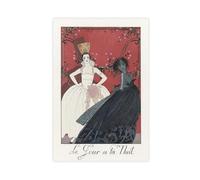BKNSLJH Le Jour Et La Nuit - George Barbier Fashion Illustration, Vintage Poster, Print Reproduction Canvas Poster Wall Art Decor Print Picture Paintings Decoration 12x18inch(30x45cm)