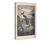 BKNSLJH Twenty Thousand Leagues Under The Sea Jules Verne Vintage Poster, Retro Print Canvas Poster Wall Art Decor Print Picture Paintings Decoration 12x18inch(30x45cm)