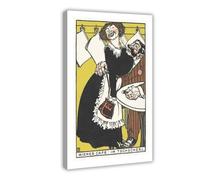 BKNSLJH Viennese Café In The Little Café - Moriz Jung Classic Art, Reproduction Print Canvas Poster Bedroom Decor Landscape Office Room Decor Gift 20x30inch(50x75cm)