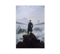 BKNSLJH Wanderer Above The Sea of mist - Caspar David Friedrich Loneliness Poster Canvas Poster Bedroom Decor Landscape Office Room Decor Gift 20x30inch(50x75cm)