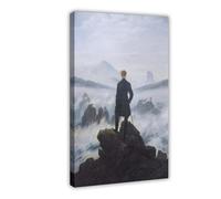 BKNSLJH Wanderer Above The Sea of mist - Caspar David Friedrich Loneliness Poster Canvas Poster Bedroom Decor Landscape Office Room Decor Gift 20x30inch(50x75cm)