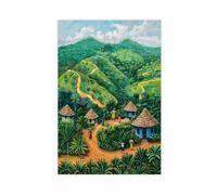 BKNSLJH Yam Fields of Ghana Art Print, African Landscape Canvas Poster Wall Art Decor Print Picture Paintings Decoration 24x36inch(60x90cm)