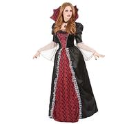 BKPAPTXY Adult Halloween Vampire Costume Women Mens Vampire Long Sleeve Cape Cosplay Outfits Halloween Fancy Dress (Vampire Queen, One Size)