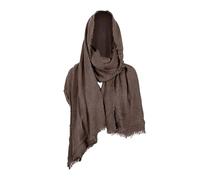 BKPAPTXY Adults Halloween Hooded Cloak Vintage Renaissance Medieval Knights Cape Solid Cosplay Costume for Men Women (Brown, One Size)