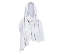 BKPAPTXY Adults Halloween Hooded Cloak Vintage Renaissance Medieval Knights Cape Solid Cosplay Costume for Men Women (White, One Size)