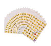 Smile Stickers 40 Sheets Emoticon Sticker Small Yellow Laughing Sticker for Wall Mobile Laptop Party Decoration and as Reward for Children