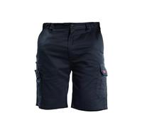 BKS Mens Combat Cargo Work Shorts in Black or Navy (38 Waist / 11" Length, Navy)