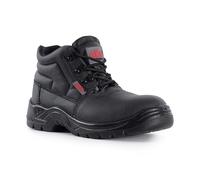 BKS Mens Safety Work Boots Leather Steel Toe Cap & Midsole Size 3 to 13 UK (4 UK, Black)