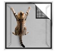 BKSAI Cat Window Guard Screen, Window Net Mesh Netting for Cats and Insects | Reinforced 320 g/m² Strong Adhesive Window Fly Screen, Keep Cats In and Bugs Out, Triple Safety System, Indoor Cat Safety