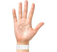 BKSAI Tyvek Wristbands for Events Entry Bracelets Security DIN A4 Printable Print Template Available for Party Events Festival VIP Personalise 100 Pack White