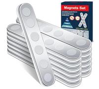 BKSAI Unbreakable Strong Magnet, 12 Pack Self-Adhesive Neodymium Bar Magnets, Powerful Permanent Rare Earth Sticky Magnets for School Office Home Kitchen DIY Tool Room 65x10x2mm (N52-12PCS)