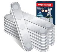 BKSAI Unbreakable Strong Magnet, 12 Pack Self-Adhesive Neodymium Bar Magnets, Powerful Permanent Rare Earth Sticky Magnets for School Office Home Kitchen DIY Tool Room 58x10x2mm (N40-12PCS)