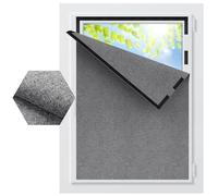 BKSAI Upgrade Blackout Blind, Wrinkle-Free Linen Material | No Plastic Feel | Complete Darkness | Heat & Cold Resistant | Stick on for Windows with Strong Hook & Loop Tape | No Drill | Cut to Size