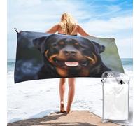 BKTRAVERPT Cute Rottweiler Wallpaper Microfiber Beach Towel - Soft, Quick Dry, Super Absorbent Large Bath Towels For Swimming, Travel, Gym, Yoga. Women Men 80Ã-160 Cm