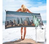 BKTRAVERPT Cute Statue Of Liberty In Nyc Microfiber Beach Towel - Soft, Quick Dry, Super Absorbent Large Bath Towels For Swimming, Travel, Gym, Yoga. Women Men 80Ã-160 Cm