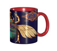 BKTRAVERPT Funny Egyptian Scarab Coffee Mug - 11oz Two Tone Color Ceramic Cup with 3D Pattern | Cute Gifts for Men, Women, Office, Work