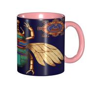BKTRAVERPT Funny Egyptian Scarab Coffee Mug - 11oz Two Tone Color Ceramic Cup with 3D Pattern | Cute Gifts for Men, Women, Office, Work