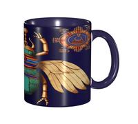 BKTRAVERPT Funny Egyptian Scarab Coffee Mug - 11oz Two Tone Color Ceramic Cup with 3D Pattern | Cute Gifts for Men, Women, Office, Work