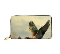 BKTRAVERPT Long Leather Wallet Purse Hunting Flying Wild with Zipper - Stylish Credit Card Organizer, Clutch Bag for Women & Men, Phone Wallet