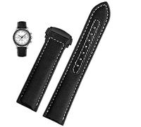 BKUANE 19mm 20mm Canvas Watch Strap For Omega New Seamaster 300 Speedmaster AT150 Leather Nylon Watch Band Men Accessories Blue Black(Black white black,20mm)