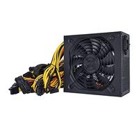 BKUANE 2000W 2400W 2600W 180V-240V ATX ETH Mining Bitcoin Power Supply 95% Efficiency Support 8 Display Cards GPU for BTC Bitcoin Miner(2600W AND cable)