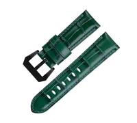 BKUANE 20mm 22mm 24mm Soft Cowhide Genuine Bamboo Leather Watchband for Panerai Strap For PAM441/438 Series Belt Accessories(Green 3,22mm)
