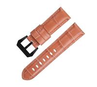 BKUANE 20mm 22mm 24mm Soft Cowhide Genuine Bamboo Leather Watchband for Panerai Strap For PAM441/438 Series Belt Accessories(Brown 3,22mm)