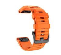BKUANE 20mm 22mm 26mm Quick Release EasyFit Strap For Garmin Fenix 7x Fenix 7 Fenix 7s Silicone Strap (Color : Orange, Size : 20mm Fenix 7s)