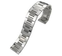 BKUANE 20mm Fine Stainless Steel Watchband，For Cartier Tank Solo Santos Bracelets Men Women Solid Watch Strap Accessories(21mm)