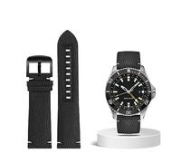 BKUANE 22mm Nylon Waterproof Watchband for Mido M026.629/430 Ocean Star M042.430 Replacement Bracelet Band Men's Accessories(Black black buckle)