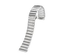 BKUANE 316L Solid Stainless Steel Strap Adapted，For Cartier Santos watchband Santos100 Santos butterfly buckle bracelet 21mm Men's