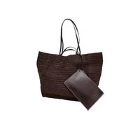 BKUANE Casual Straw Tote Bag Designer Letters Large Capacity Women Handbags Handmade Woven Summer Beach Bag Commuter Shopping Purses(Camel)
