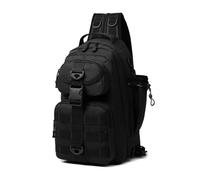 BKUANE Fishing Lure Backpack Men Gear Box Storage Lure Chest Bag Multifunction Tactical Outdoor Travel Camping Sling Fish Tackle Bags(Black)