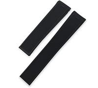 BKUANE For TAG HEUER AQUARACER 300 WAY201B CALIBRE 20mm 22mm Rubber Silicone Watch Strap Waterproof Bracelet Watchband(Black no Buckle,20mm)