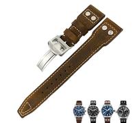BKUANE Italian Cowhide Watch Strap For IWC WatchBands 20mm 21mm 22mm(Crazy horse 1,22mm)