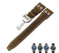 BKUANE Italian Cowhide Watch Strap For IWC WatchBands 20mm 21mm 22mm(Crazy horse,22mm)