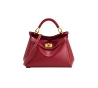 BKUANE Lucia Lock Shoulder Crossbody Bag Light Luxury High-end Fashionable Versatile Women's Bag(Red)