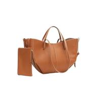 BKUANE Luxury Handbag Tote Bag for Women Cow Leather Shoulder Bag Purse Design Large Capacity Totes Top Handle Hobo Shopper Bag(Brown)