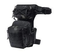 BKUANE Men Leg Bag Outdoor Waist Pack Thigh Bags Utility Belt Pouch Hiking Male Waist Hip Motorcycle Sport Fanny Camping Fishing Bags(1000D Laser BK CP)