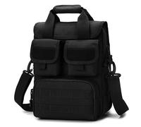 BKUANE Military Tactical Bag Men Molle Messenger Shoulder Backpack Waterproof Outdoor Hiking Camping Climbing Handbag Hunting Schoolbag(Black)