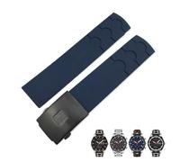 BKUANE Rubber Watchband 20mm Suitable For Tissot PRS516 T100417 Sports Waterproof Soft Watch Strap Free Tools Men(Blue black)