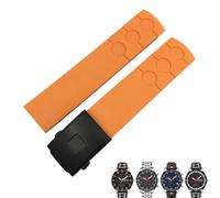 BKUANE Rubber Watchband 20mm Suitable For Tissot PRS516 T100417 Sports Waterproof Soft Watch Strap Free Tools Men(Orange black)